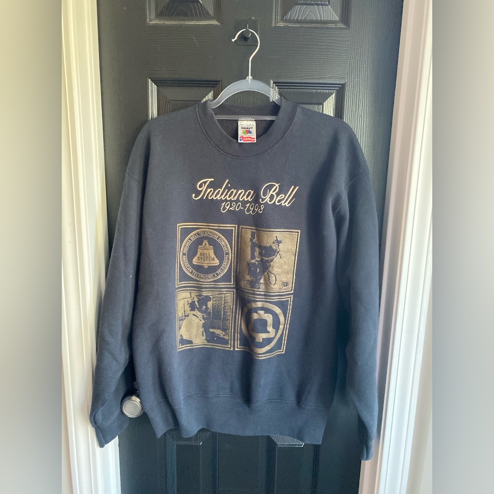 Vintage Indiana Bell Telephone Crewneck Sweatshirt Company 1920-1993-Size L